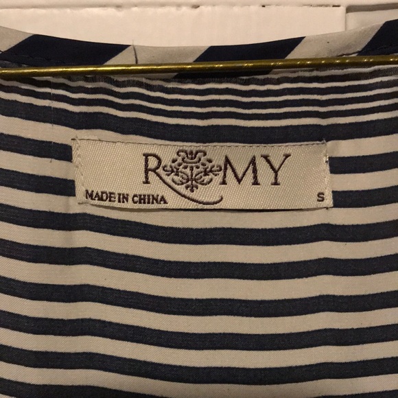Romy Blue and white striped tank top - Picture 4 of 5